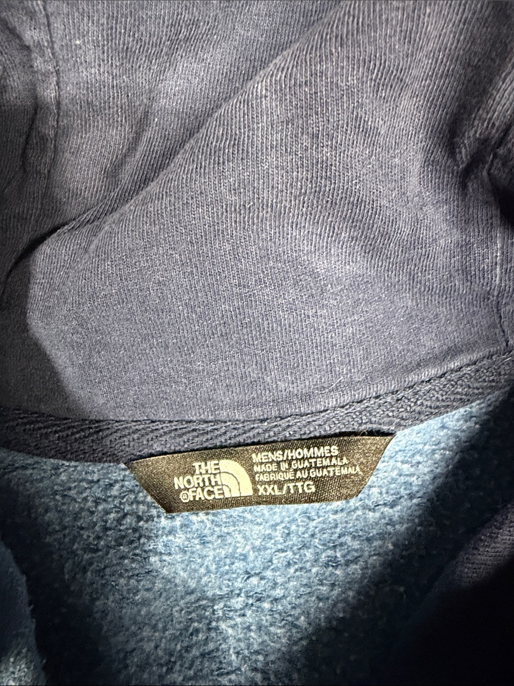 The North Face Men's Dark Navy and Light Blue Fleece Pullover